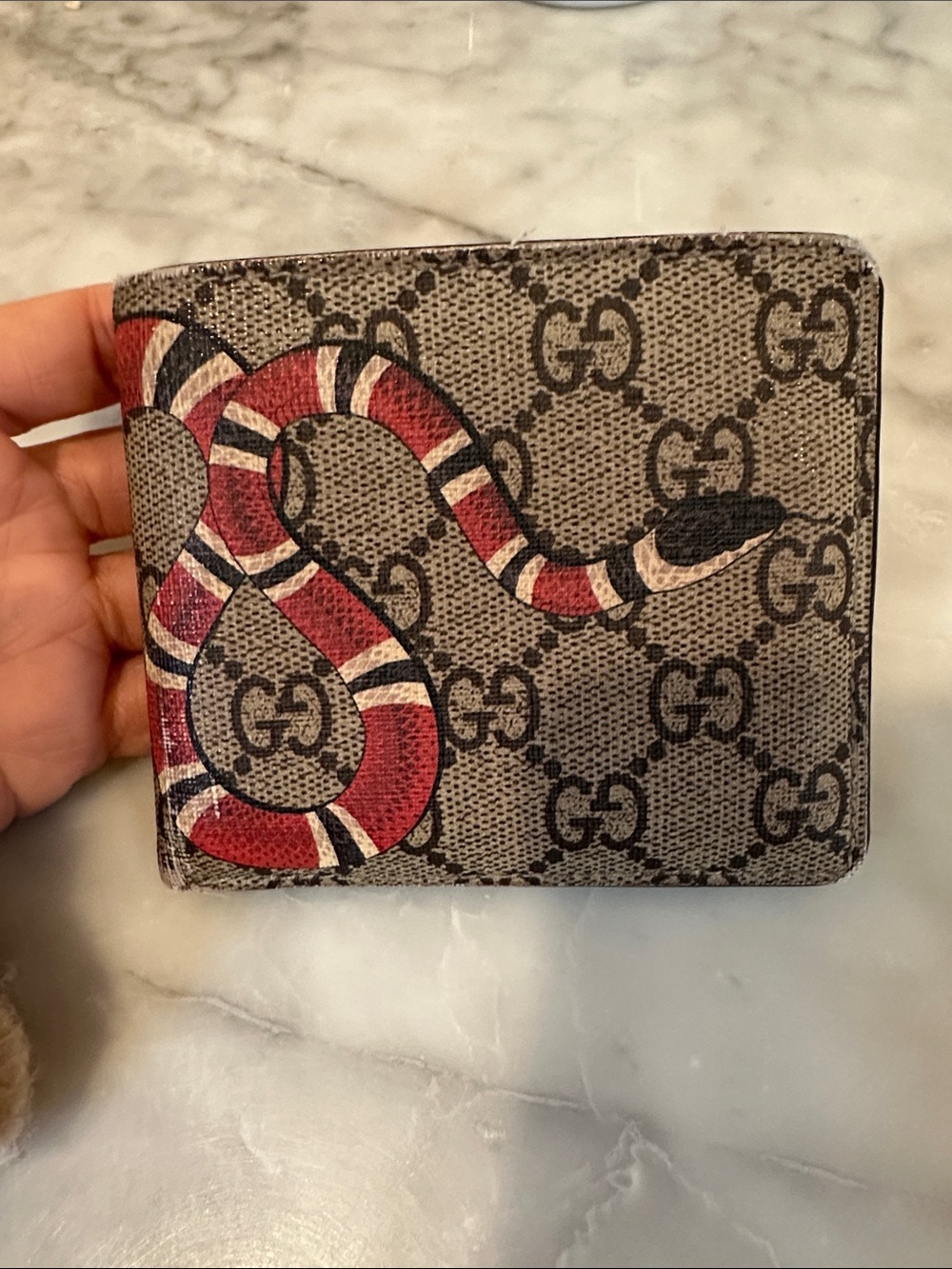 *Preloved* Gucci Bifold Wallet - Brown Multi
